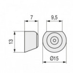 SOPORTE ESTANTE MEDIO PUNTO BLANCO