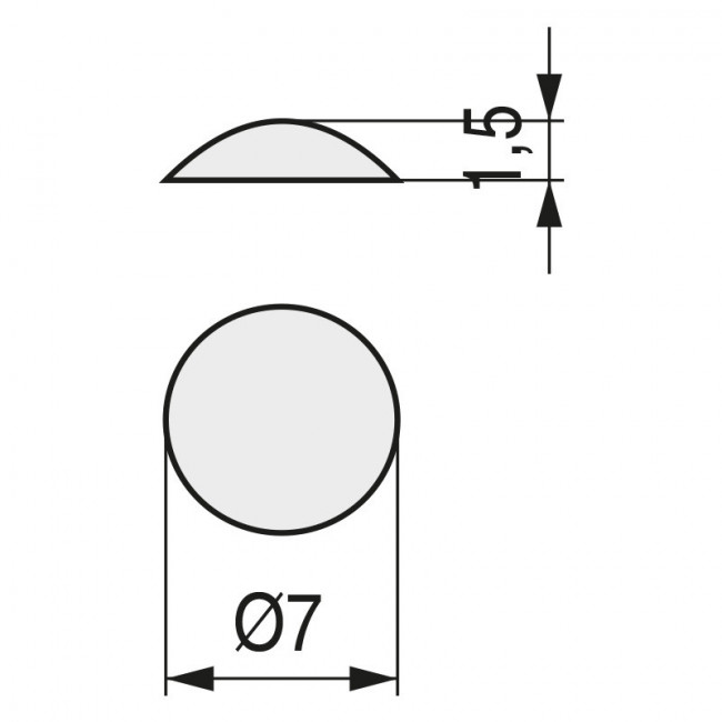 LAGRIMA ADHESIVA GOMA EVA 7x1,5 TRANSPARENTE (2.000U)