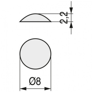 LAGRIMA ADHESIVA GOMA EVA 8X2,2 TRANSPARENTE (1.500U) 2