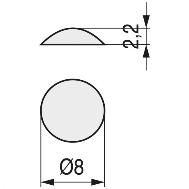 LAGRIMA ADHESIVA GOMA EVA 8X2,2 TRANSPARENTE (1.500U)