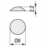 LAGRIMA ADHESIVA GOMA EVA 8X2,2 TRANSPARENTE (1.500U)