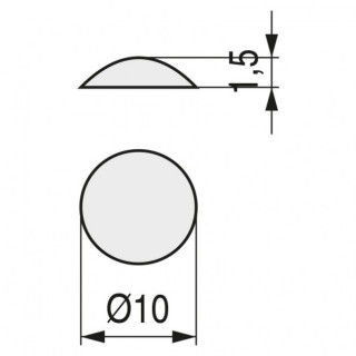 LAGRIMA ADHESIVA GOMA EVA 10X1,5 TRANSPARENTE (2.000U) 2