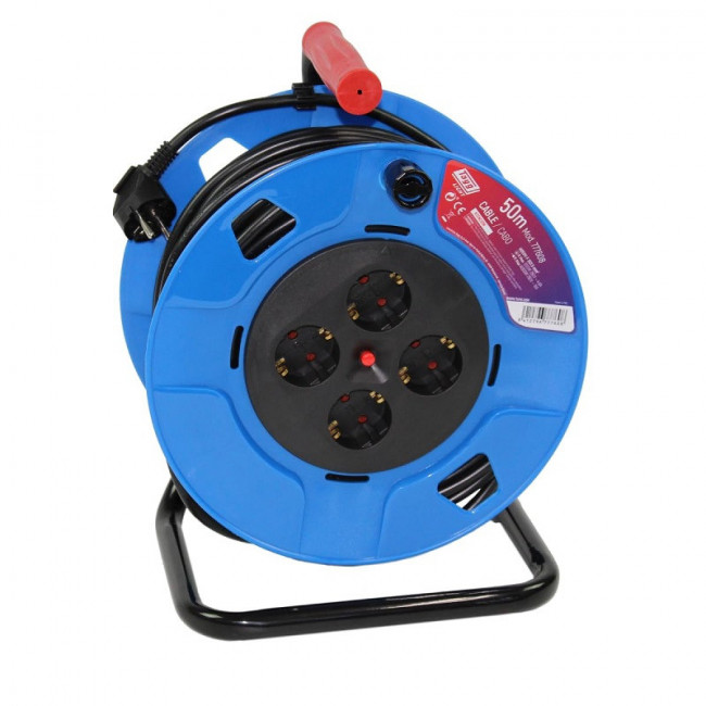 PROLONGADOR ENROLLACABLES. 4.000 W. IP20. LONGITUD 50M - TAYG