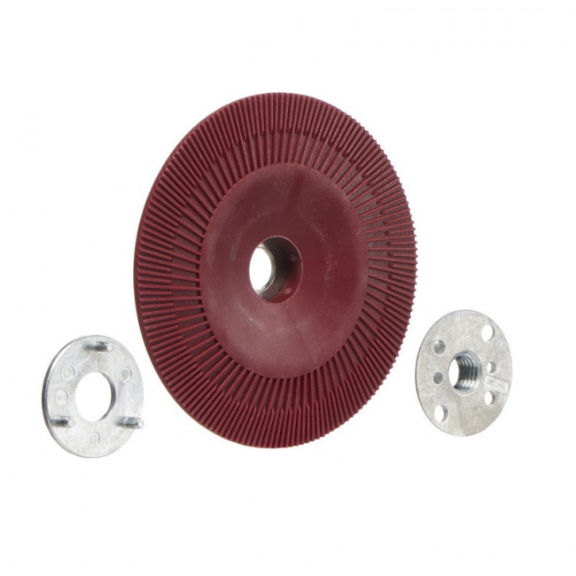 PLATO D/FIBRA 125mm 3M M-14 ROJO ESTRIADO