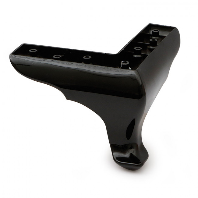 PATA DE PLÁSTICO OKALIPTUS. NEGRO. FIJACIÓN SUPERIOR. ALTURA 140MM - Q&Q