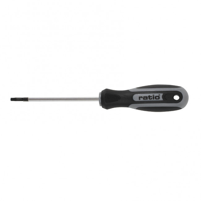 DESTORNILLADOR TORX T-20. VARILLA DE ACERO. MANGO BIMATERIAL. ANTIDESLIZANTE. LONGITUD 100MM - RATIO