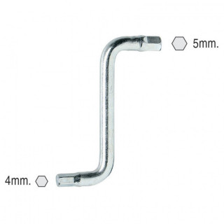LLAVE ALLEN ACODADA DE DOBLE PUNTA. ACERO. ZINCADO