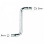 LLAVE ALLEN ACODADA DE DOBLE PUNTA. ACERO. ZINCADO
