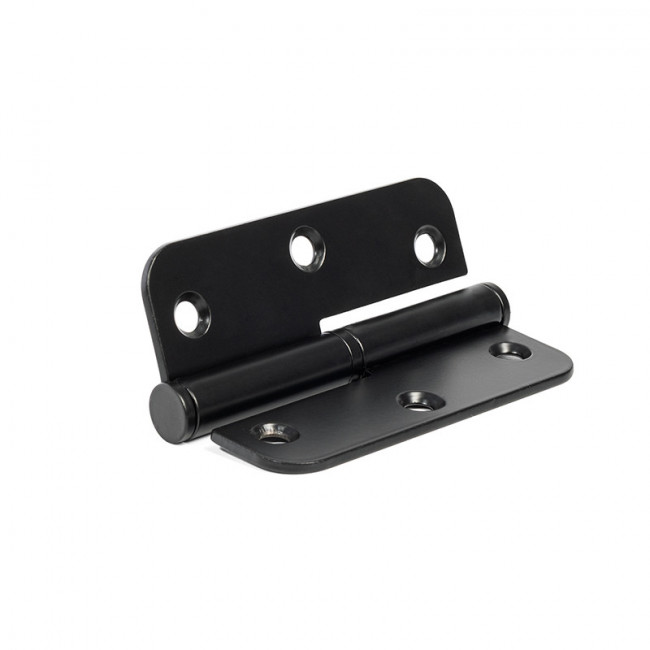 PERNIO INOX CANTO REDONDO 90-65-2,5 IZQUIERDA ACABADO NEGRO