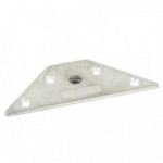 PLACA DE MONTAJE PARA PATA DE MESA. ZAMAK. ZINCADO. ROSCA M8 - SISO