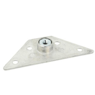 PLACA DE MONTAJE PARA PATA DE MESA. ZAMAK. ZINCADO. ROSCA M8 - SISO 2