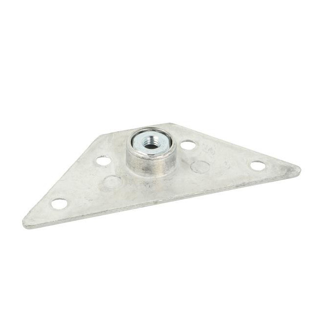 PLACA DE MONTAJE PARA PATA DE MESA. ZAMAK. ZINCADO. ROSCA M8 - SISO