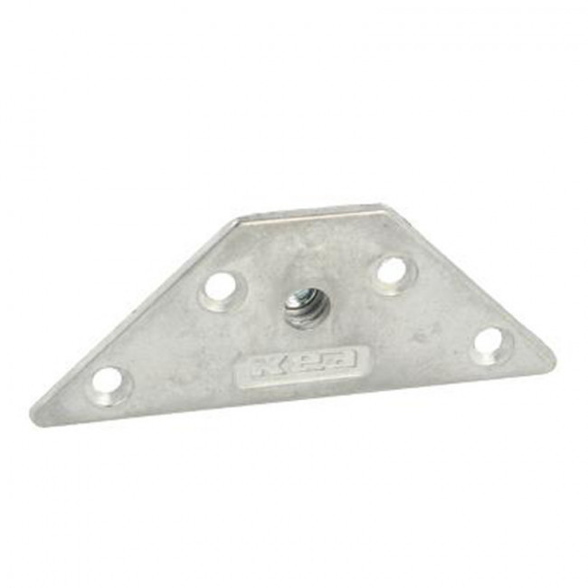 PLACA DE MONTAJE PARA PATA DE MESA. ZAMAK. ZINCADO. ROSCA M8 - SISO