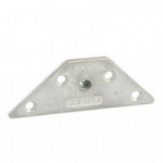 PLACA DE MONTAJE PARA PATA DE MESA. ZAMAK. ZINCADO. ROSCA M8 - SISO