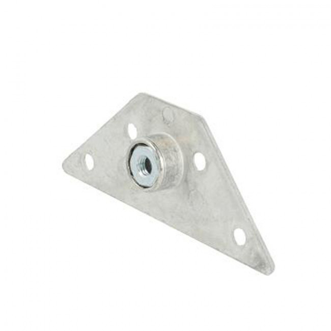 PLACA DE MONTAJE PARA PATA DE MESA. ZAMAK. ZINCADO. ROSCA M8 - SISO