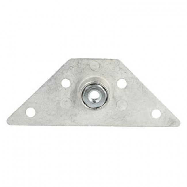 PLACA DE MONTAJE PARA PATA DE MESA. ZAMAK. ZINCADO. ROSCA M8 - SISO