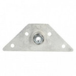 PLACA DE MONTAJE PARA PATA DE MESA. ZAMAK. ZINCADO. ROSCA M8 - SISO