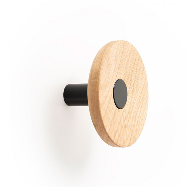 PERCHA ZOOT Ø60 NEGRO MATE Y ROBLE - VIEFE