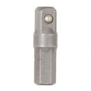 ADAPTADOR DE INSERCIÓN. ACERO. GRIS METÁLICO. CUADRADILLO 1/4. LONGITUD 25MM