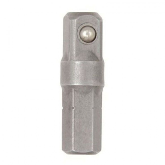 ADAPTADOR DE INSERCIÓN. ACERO. GRIS METÁLICO. CUADRADILLO 1/4. LONGITUD 25MM