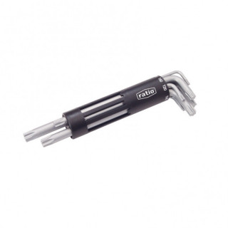 JUEGO DE LLAVES TORX ACODADAS PLEGABLES. ACERO. PLÁSTICO. T10-T50 - RATIO