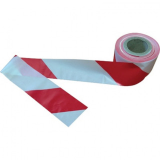 CINTA DE SEÑALIZACIÓN. PVC. MARCAJE DE SEGURIDAD. ROJA/BLANCA. LONGITUD 200M