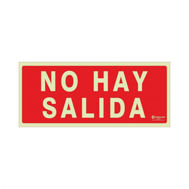 SEÑAL DE PROHIBICIÓN. LUMINISCENTE. PLÁSTICA. 297 X 105 MM