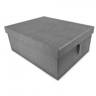 CAJA DE ORGANIZACIÓN TEXTIL ANTRACITA 360 X 470 X H180 MM