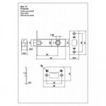 PICAPORTE TUBU C/REC Nº12/45mm. CUERO CUADRADILLO 8mm FRENTE 67X26mm