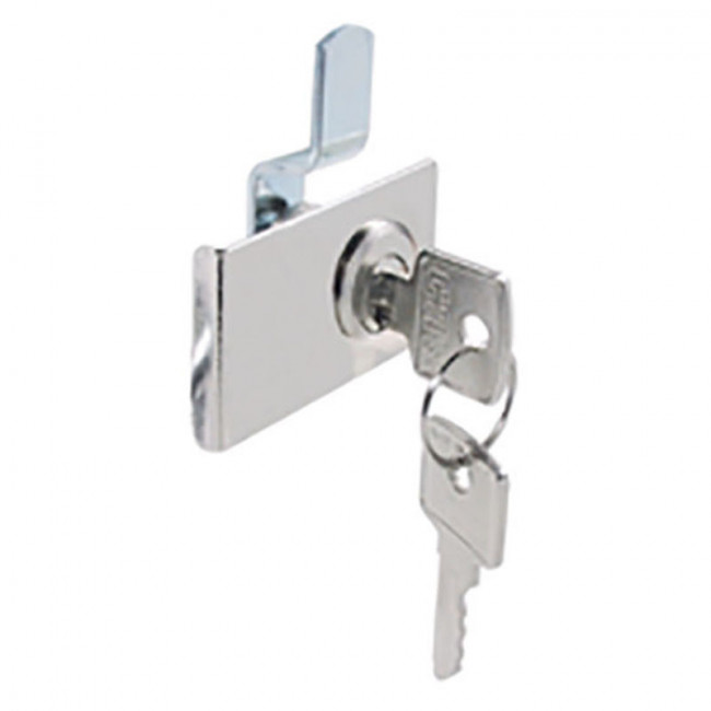 CERRADURA PARA PUERTA DE CRISTAL DERECHA NIQUELADA