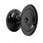 POMO PUERTA CHATO OPACIO d67 NEGRO MATE BASE DIAMETRO 85mm.