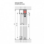 JGO.ACCES. FRONT 100 KSC PLATA 1070  FIJO VIDRIO 10-12mm / CORREDERA MADERA 35-45mm