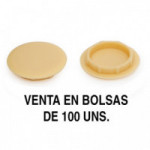 TAPÓN EMBELLECEDOR DE ENCASTRE. PLÁSTICO. DIÁMETRO 18MM. PACK DE 100 UNIDADES
