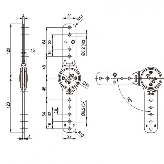 JUEGO DE RESORTE COMPÁS FRANKOFLEX GR-7. ACERO. ZINCADO - HETTICH