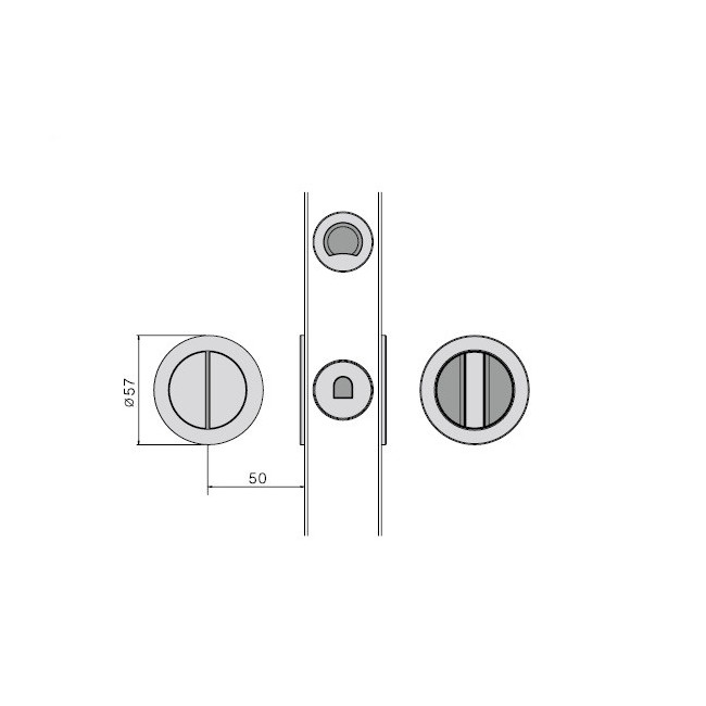 KIT CIERRE d57 PUERTA CORREDERA NEGRO