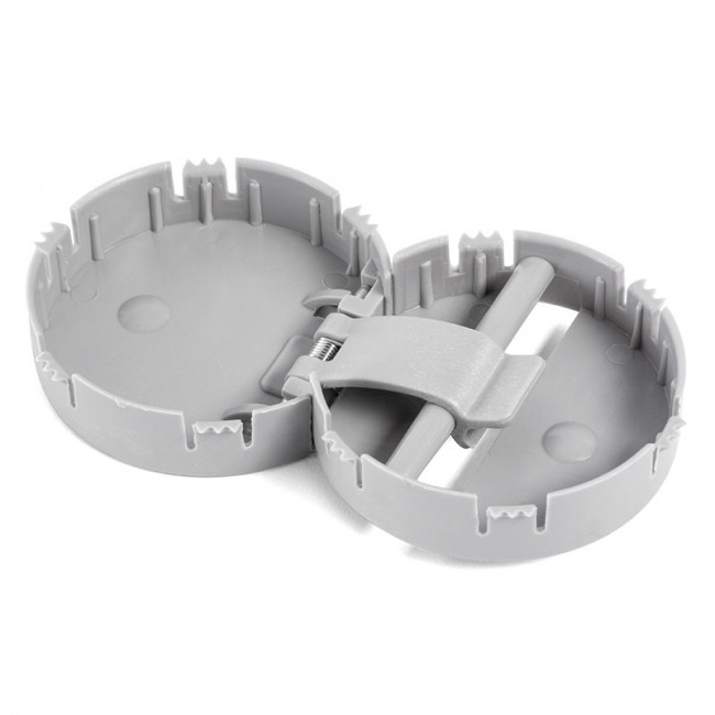 CONECTOR DE EMBUTIR PARA MESA. PLÁSTICO. GRIS