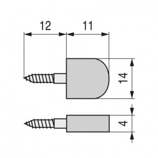 SOPORTE ESTANTE PQ CON TORNILLO MARRON (100U) 2