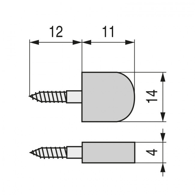 SOPORTE DE ESTANTE CON TORNILLO MARRÓN
