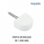 SOPORTE DE ESTANTE CON TORNILLO BLANCO
