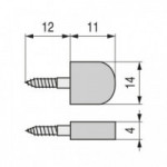 SOPORTE DE ESTANTE CON TORNILLO BLANCO