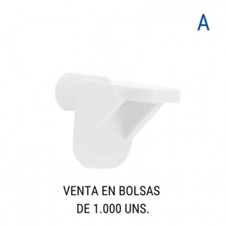 PIVOTE ESTANTE BLANCO Ø6 MM