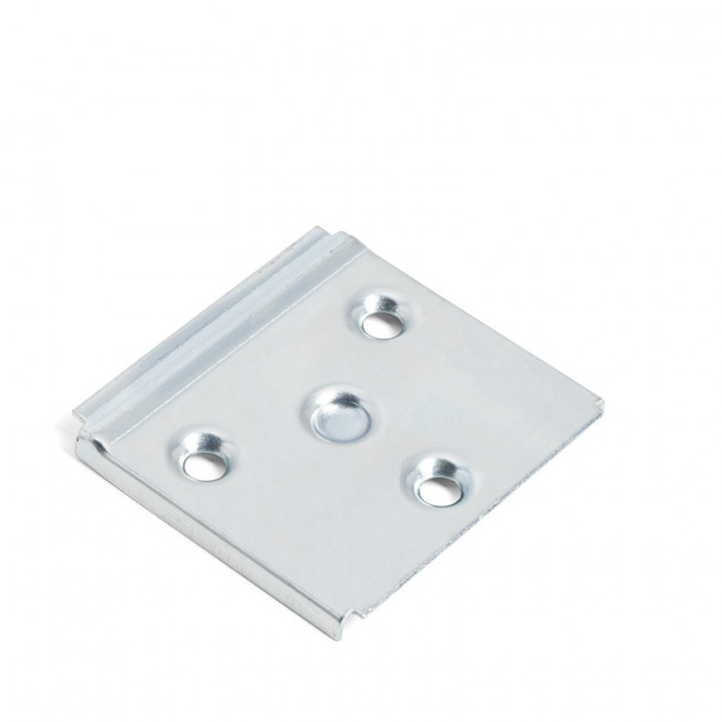 PLACA COLGADOR MUEBLE E-DELTA. ACERO. ZINCADO. 50X50 MM. FIJACIÓN DE MUEBLES A PARED. 1000 UNIDADES