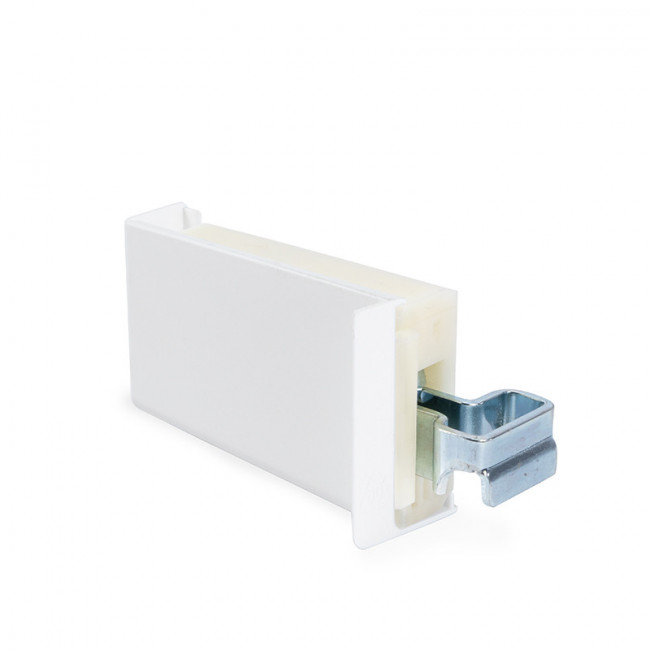 COLGADOR ARMARIO 806 LOGO. ABS - HIERRO. BLANCO ZINCADO