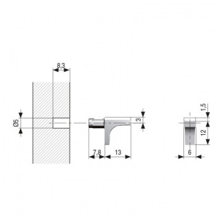 GOMA TRANSPARENTE PARA SOPORTE K-LINE  PARA ESTANTES DE CRISTAL 2