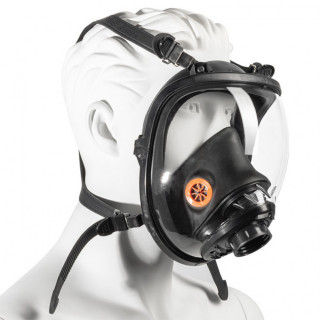 MÁSCARA RESPIRATORIA COMPLETA M9300 STRAP GALAXY. SILICONA. POLICARBONATO. NEGRO-NARANJA. CAMPO DE VISIÓN 210°