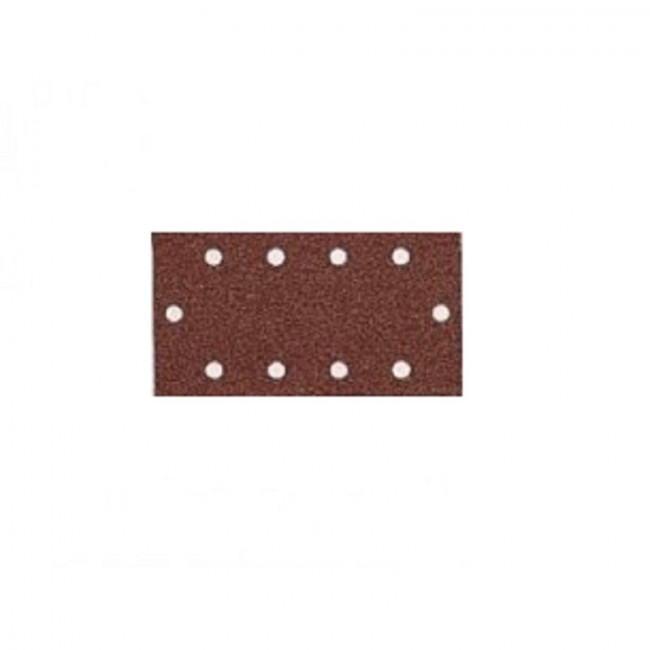 HOJA ABRASIVA PERFORADA. PAPEL ABRASIVO. RECTANGULAR. GRANULOMETRÍA G80. PERFORADAS EN DOS FILAS