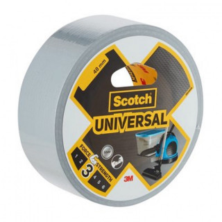 CINTA ADHESIVA UNIVERSAL SCOTCH. SOPORTE REFORZADO. GRIS PLATA. LONGITUD 25M. PARA REPARACIÓN. ANCHO 48MM - 3M