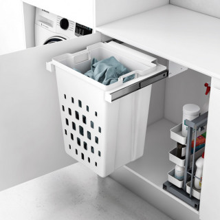 KIT MODULO TOLVA ROPA AGNA M500 BLANCO 50L. FIJ.SUPERIOR. E.TOTAL. 2
