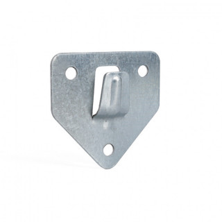 PLACA COLGADOR SUELTO. ACERO. PARA EXTINTORES. TRES TALADROS PASANTES. LENGÜETA CENTRAL ESTAMPADA. PESO 0,035KG - TARVI