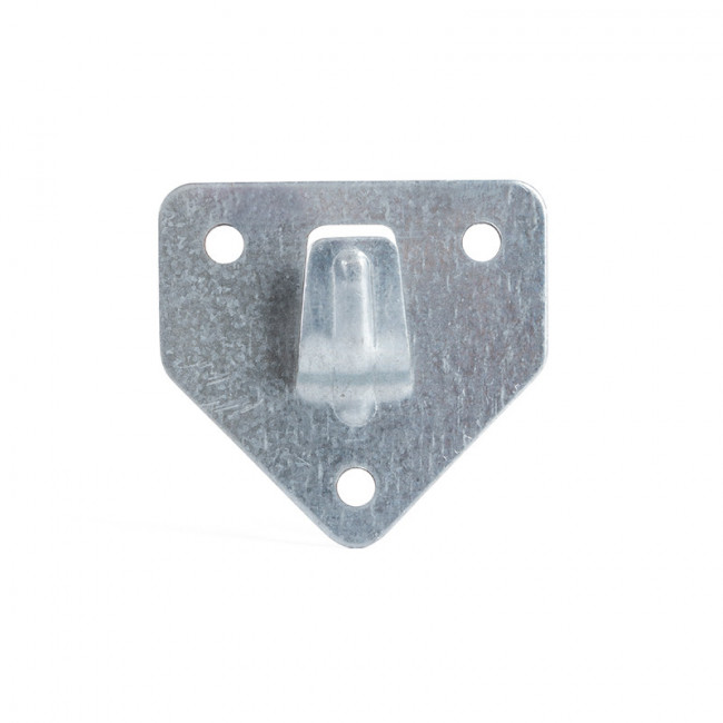 PLACA COLGADOR SUELTO. ACERO. PARA EXTINTORES. TRES TALADROS PASANTES. LENGÜETA CENTRAL ESTAMPADA. PESO 0,035KG - TARVI